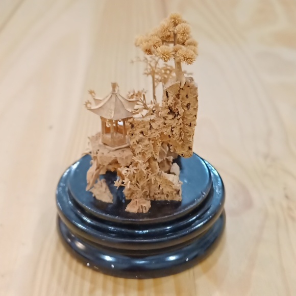 New Vintage Chinese Cork Carving Scenery Picture Sculpture Display - Picture 9 of 16